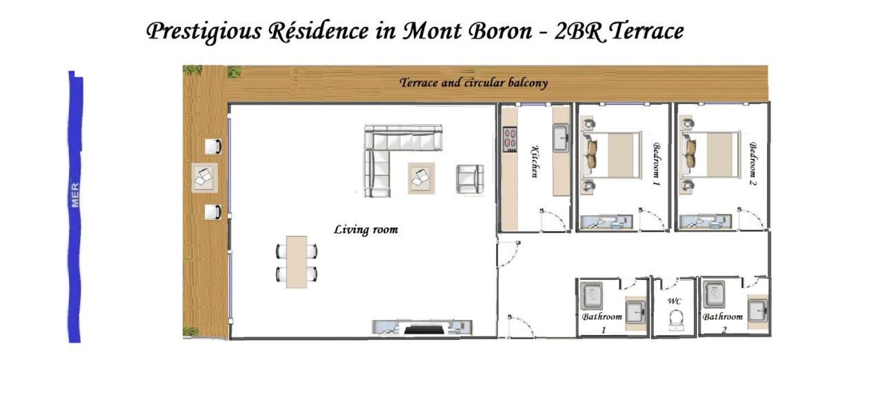 Апартаменты Prestige Mont Boron -Terrace -Sea View -2Br Ницца Экстерьер фото